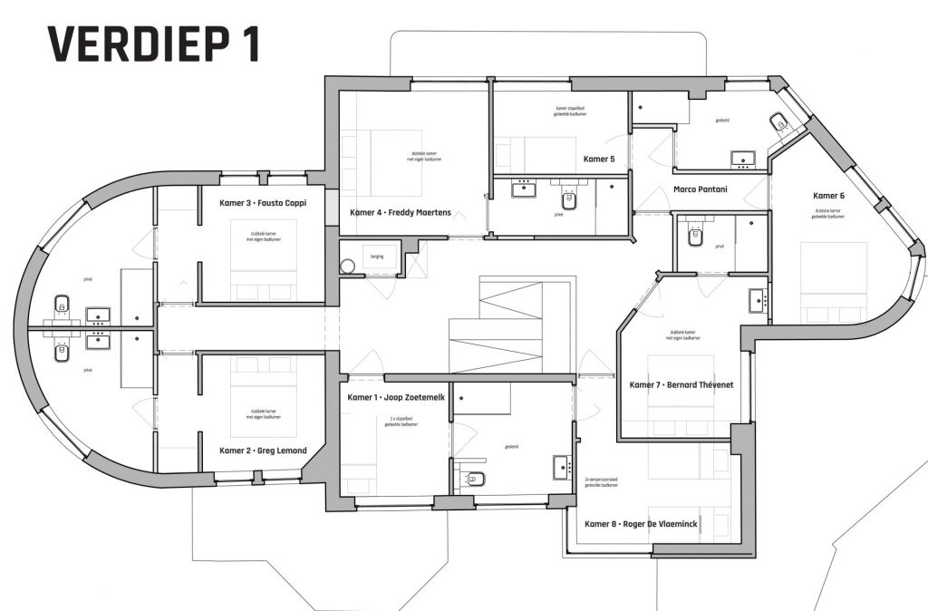 Plattegrond eerste verdieping